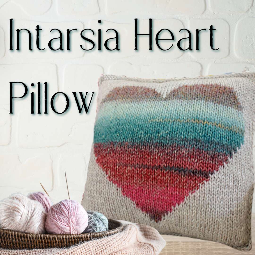 Intarsia Heart Pillow - June 2nd